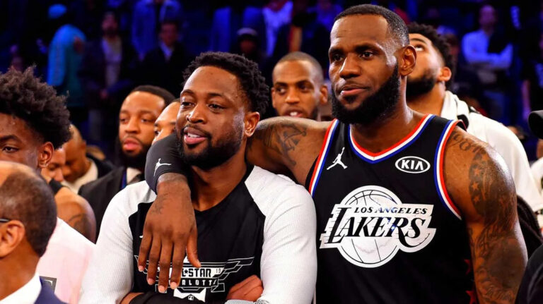 Dwyane Wade salutes 76ers’ LeBron James after emotional reunion in gym Dwyane Wade salutes 76ers’ LeBron James after emotional reunion in gym