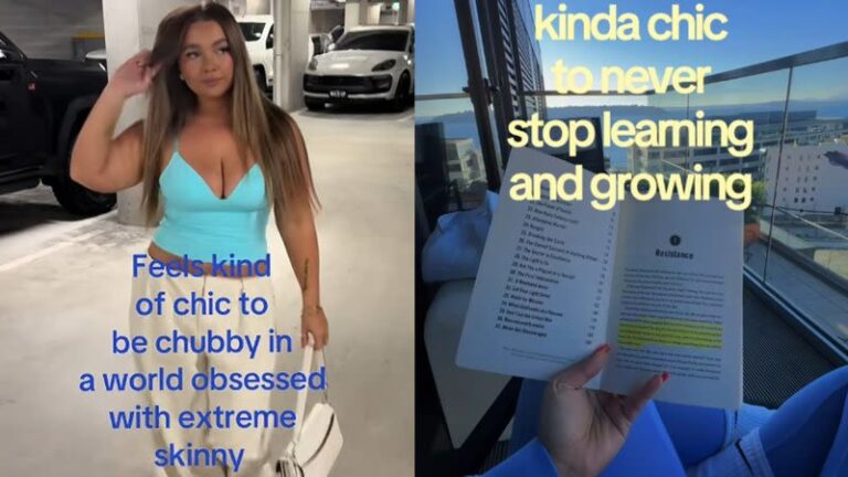 What Is The ‘Kinda Chic’ Trend? The Viral Wellbeing And Body Positivity Trend On TikTok And Instagram Explained What Is The 'Kinda Chic' Trend? The Viral Wellbeing And Body Positivity Trend On TikTok And Instagram Explained