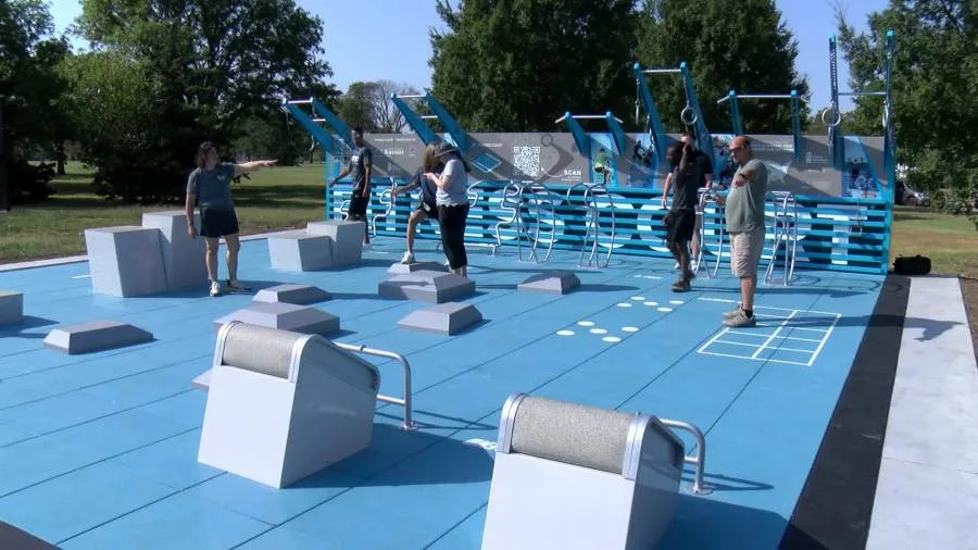 Wichita fitness court in Osage Park (KSN Photo)