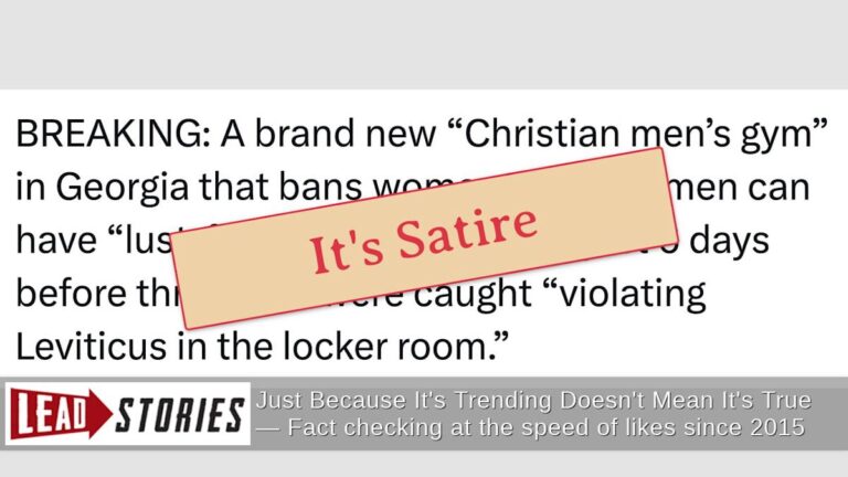 Fact Check: 'Christian Men's Gym' Did NOT Have 3 Men Caught 'Violating Leviticus' In Locker Room After Banning Women For 'Lust