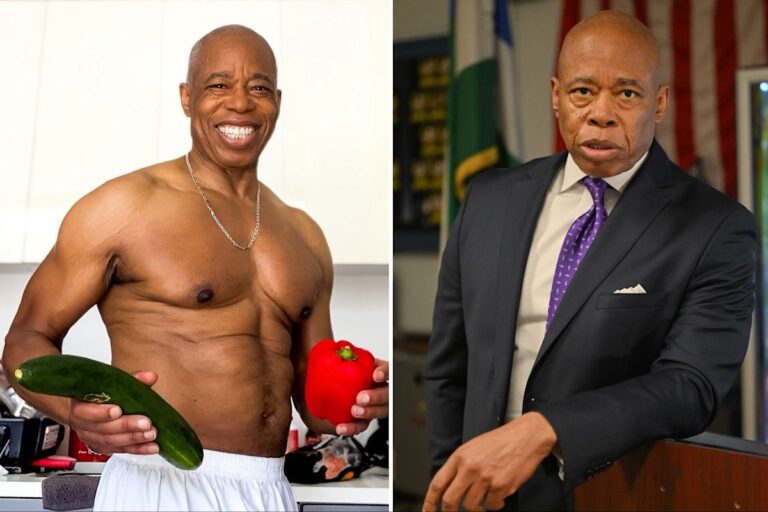 Ex-NYC Mayor Eric Adams posts ‘thirst trap’ holding XL cucumber to promote healthy eating
