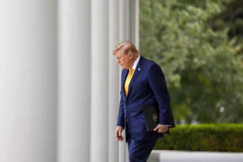 "Well Mr. President from one fat pig to another, take it from me that physical fitness is very important. And trust me, you'll be happy to see your penis again," Jelly quipped of Trump (pictured on Monday.) Will Oliver / Pool via CNP / SplashNews.com