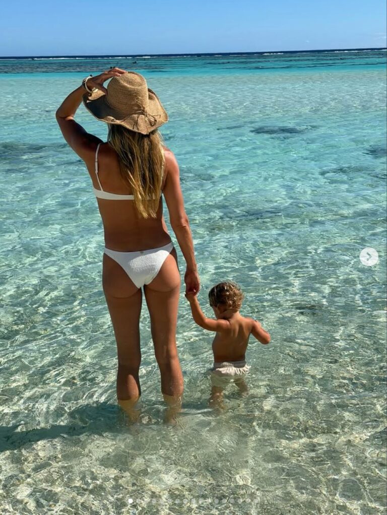Gisele Bündchen shares a sweet photo of her toddler son copying her workout.