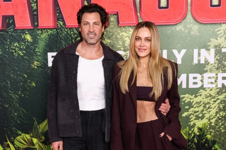 Peta Murgatroyd and Maksim Chmerkovskiy at the World Premiere Of Columbia Pictures' 'Anaconda'