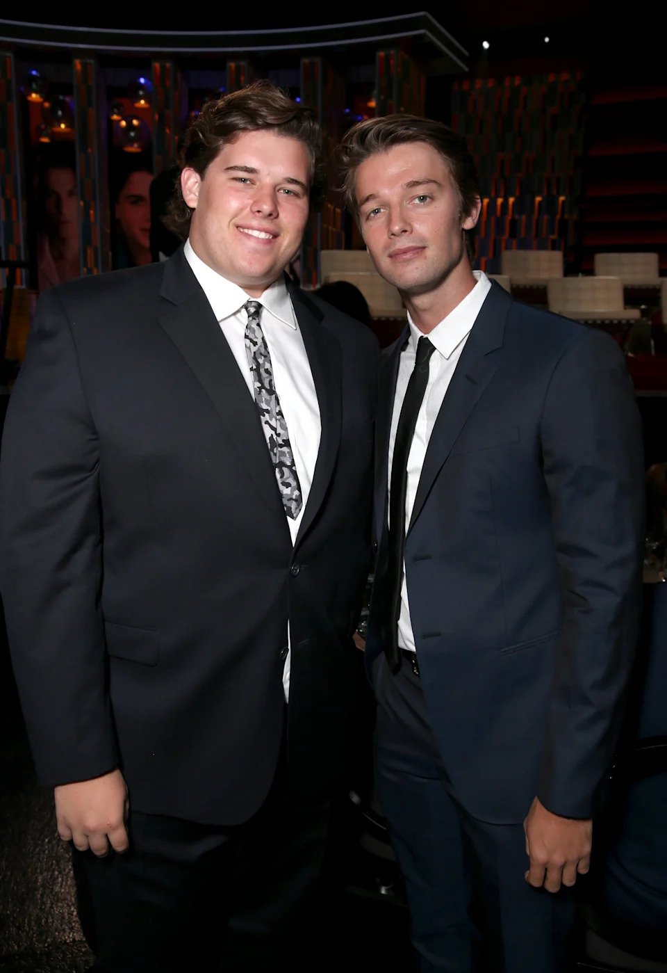 Christopher Schwarzenegger poses with his older brother Patrick in 2016. / Todd Williamson / Getty Images