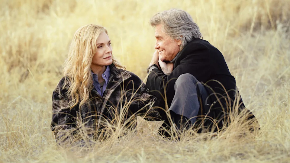 Michelle Pfeiffer as Stacy Clyburn and Kurt Russell as Preston Clyburn in Paramount+'s
