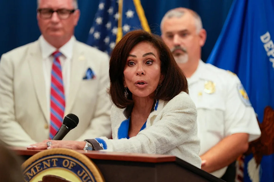 U.S. Attorney Jeanine Pirro is in Trump's sights after dropping charges against a former Olympian. / Cheney Orr / REUTERS
