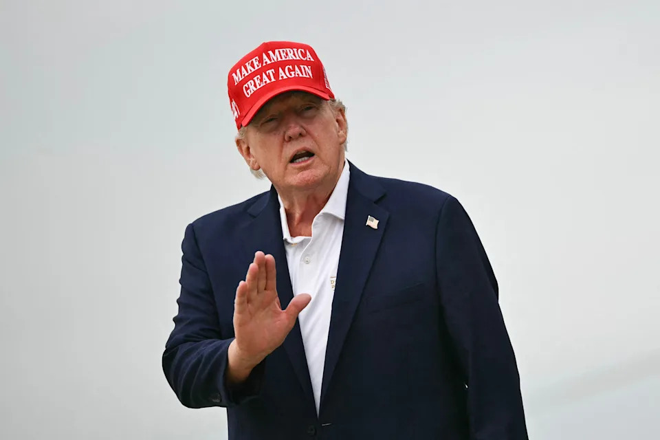 Trump's habit of comparing himself to Kimmel made for a compelling Emmys ad. / KENT NISHIMURA / AFP via Getty Images