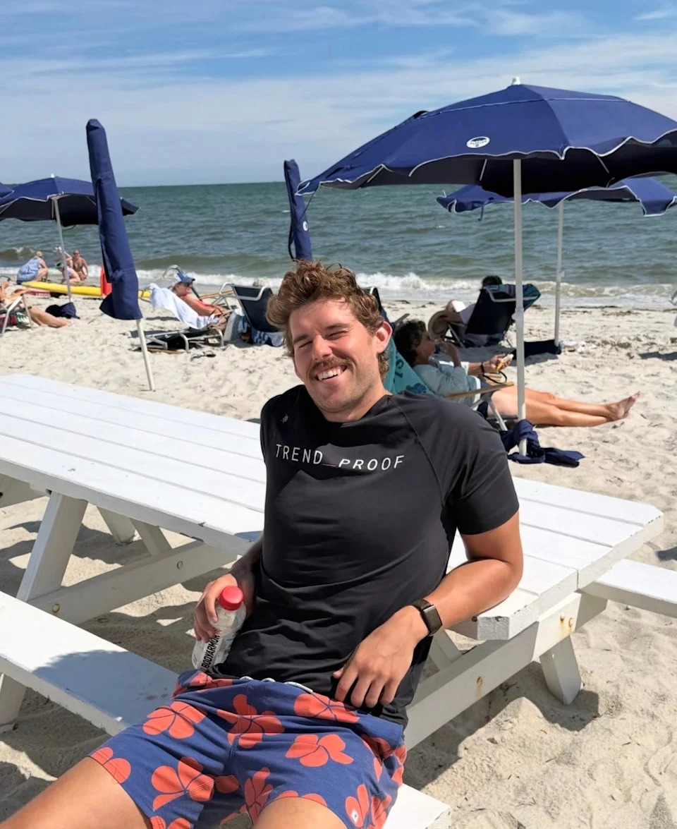 Christopher Schwarzenegger showing off his toned physique in Cape Cod, Massachusetts, in August 2026. / Instagram/@katherineschwarzenegger