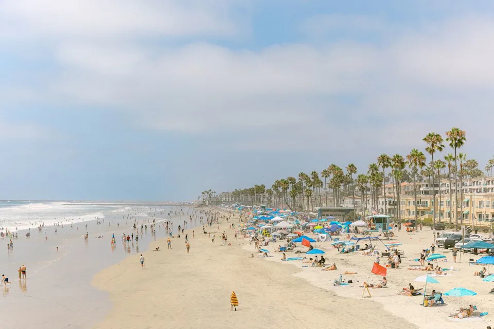A beach scene in Carlsbad, California.Credit: Chelsea Loren/Travel + Leisure