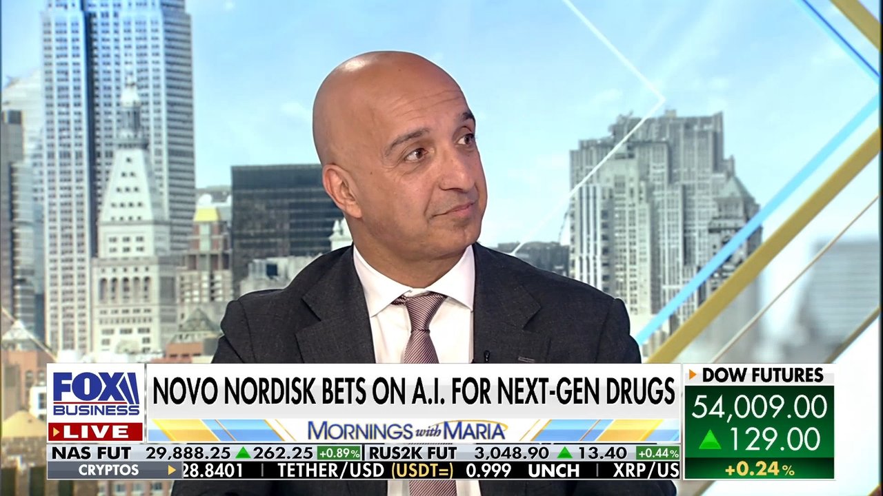 Novo Nordisk President and CEO Mike Doustdar discusses the company's collaboration with artificial intelligence to accelerate drug discovery and development.
