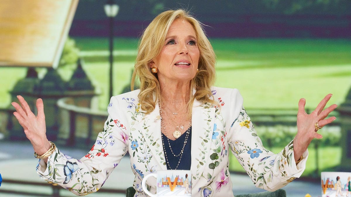 Dr. Jill Biden seated on The View studio set.
