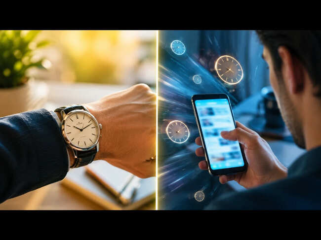 Psychology says people who check the time on their phone instead of wearing a watch may experience time cues differently
