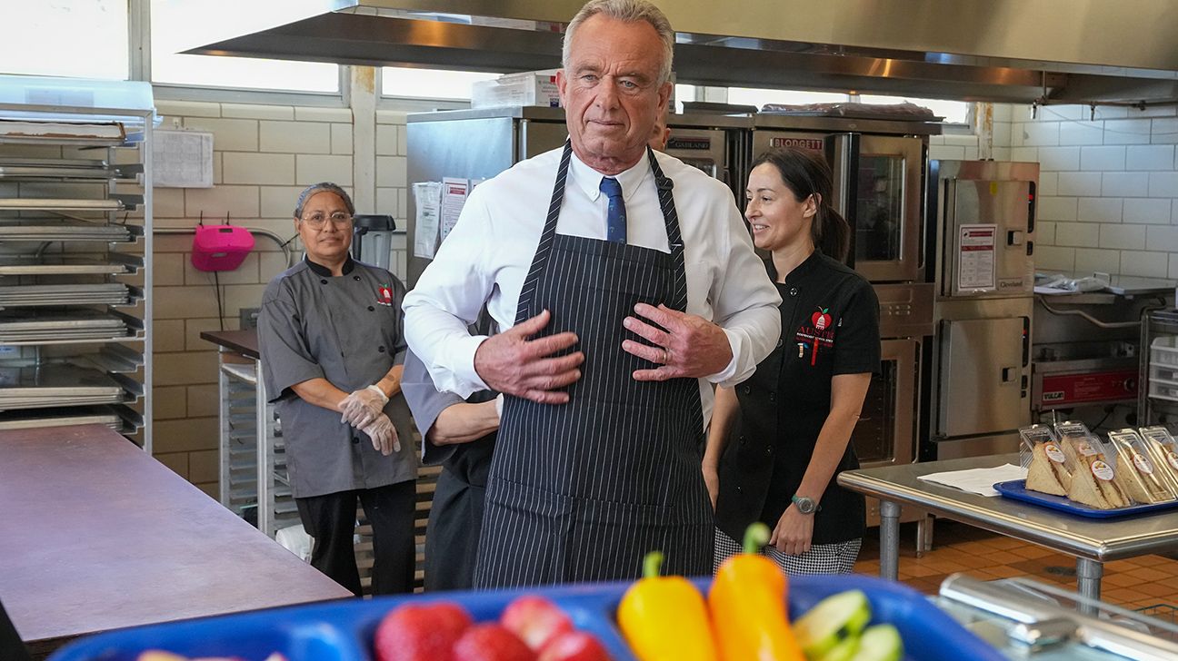 Health Secretary Robert F. Kennedy Jr. in a commercial kitchen