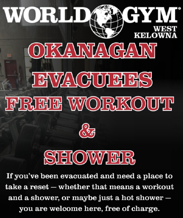 Okanagan gyms open doors to wildfire evacuees Okanagan gyms open doors to wildfire evacuees