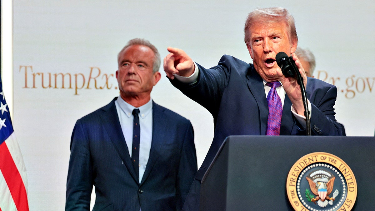 Trump pointing and speaking