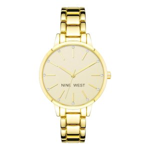 Nine West Crystal Accented Bracelet Watch