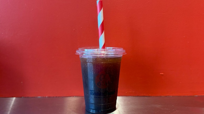 Diet Coke slushie on a table