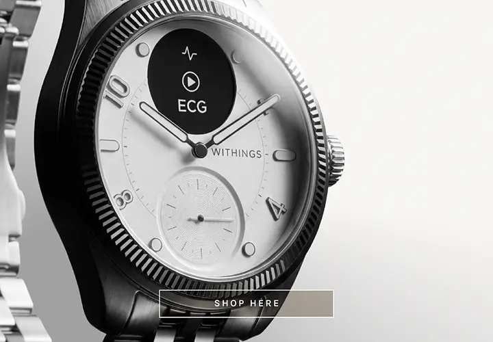 Withings ScanWatch Nova Brilliant hybrid smartwatch with classic analog design and health tracking