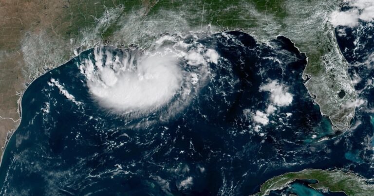 Edouard weakens into tropical depression after landfall, but still dumping rain into Texas