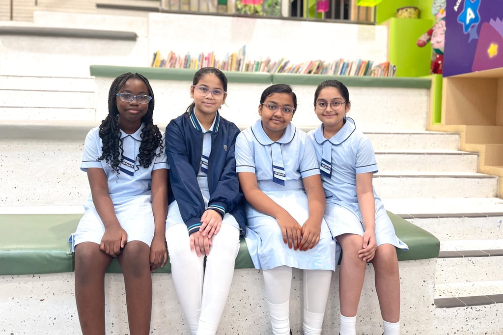 Primary Six students from the Hong Kong Taoist Association Wun Tsuen School. Photo: Charlotte Kwan