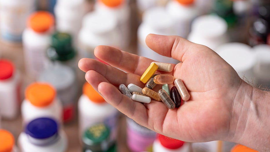 vitamins in hand