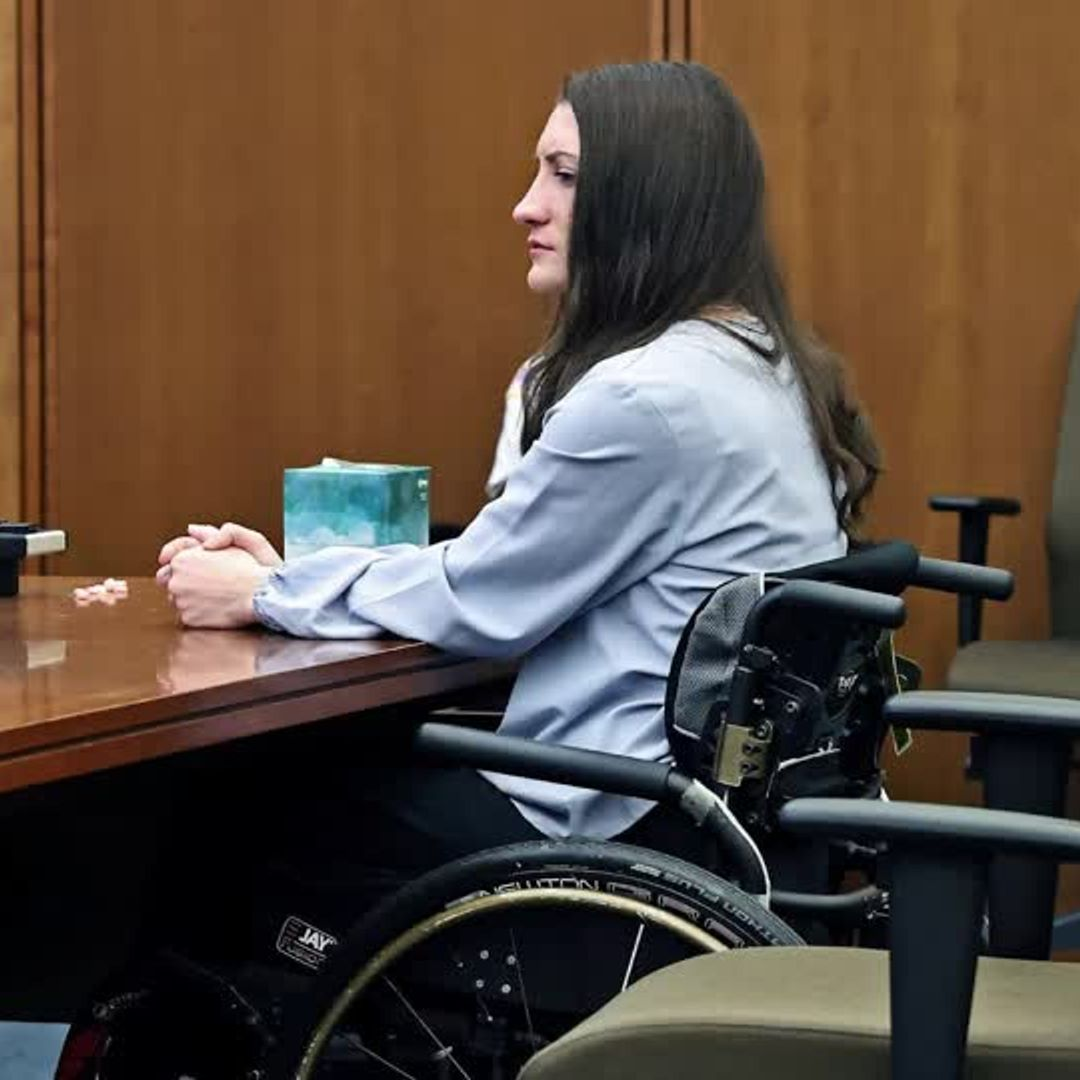 Lindsay Clancy, a mother accused of strangling her three young children to death, appears at Plymouth Superior Court in Plymouth, Massachusetts, during her murder trial on Aug. 27. (AP)