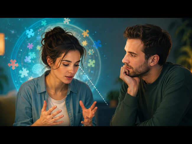Psychology says people who break eye contact while explaining something complicated may be protecting their attention<br>
